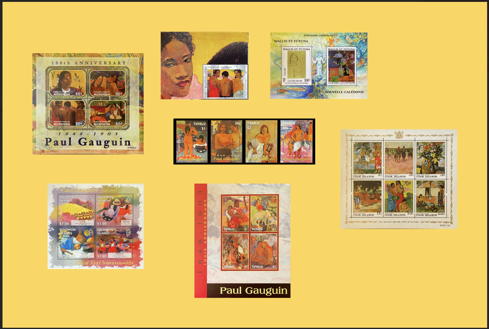 Collection of Gauguin Stamps 